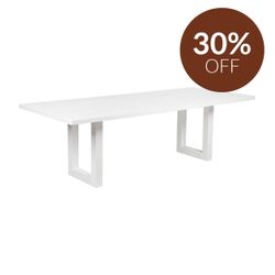 Leeton Oak Dining Table - 2.4m White