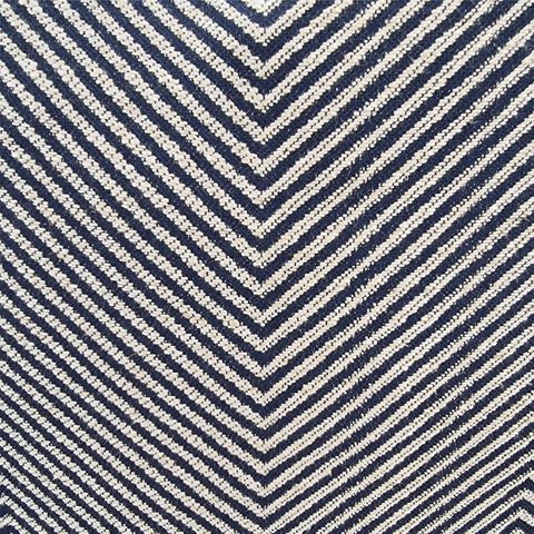 Chevron Upholstery Swatch - Blue Linen