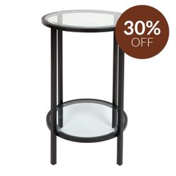 Cocktail Glass Petite Side Table - Black