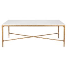 Heston Marble Rectangle Coffee Table - Brass