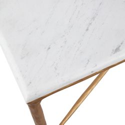Heston Marble Rectangle Coffee Table - Brass