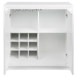 Balmain Oak Bar Cabinet - White