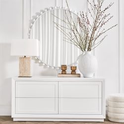 Balmain 4 Drawer Oak Chest - White