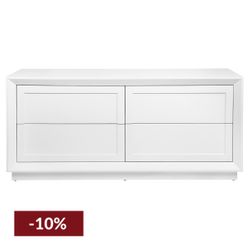 Balmain 4 Drawer Chest - White