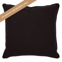 Libby Square Feather Cushion - Black Linen