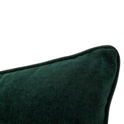 Serene Square Feather Cushion - Forest Green Chenille