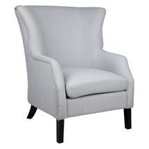 Kristian Wing Back Arm Chair - Dove Grey Linen