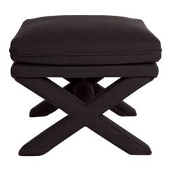 Dynasty Upholstery Swatch - Black Linen