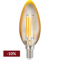 Globe LED Candle - Amber E14