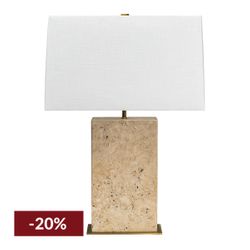 Dominique Travertine Table Lamp