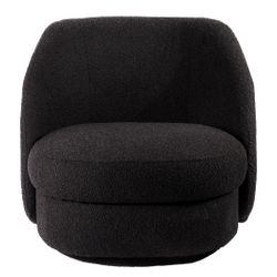 Aurora Swivel Chair - Black Onyx Boucle