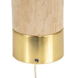 Paola Travertine Table Lamp - Black Shade