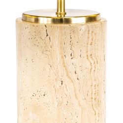 Paola Travertine Table Lamp - Black Shade