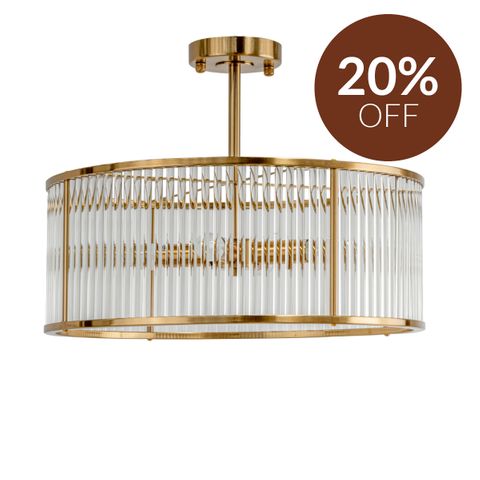 Farrah Flush Mount - Brass