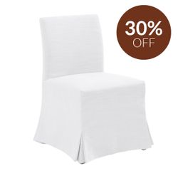 Brighton Slip Cover Dining Chair - White Linen