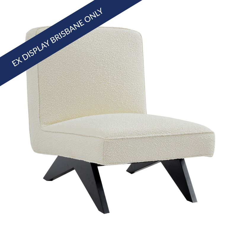 Martyn Slipper Chair - White Boucle - OUTLET QLD