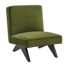 Martyn Slipper Chair - Olive Velvet