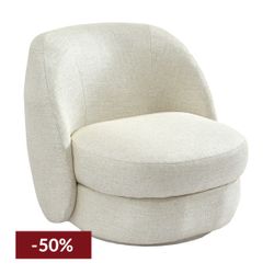 Aurora Swivel Chair - Natural Linen