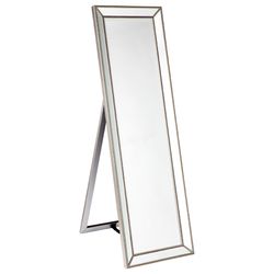 Zeta Cheval Mirror - Antique Silver