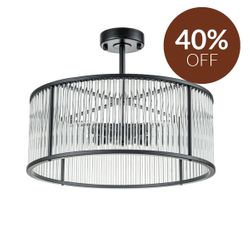Farrah Flush Mount - Black