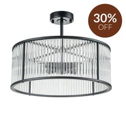 Farrah Flush Mount - Black