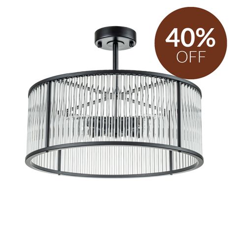 Farrah Flush Mount - Black