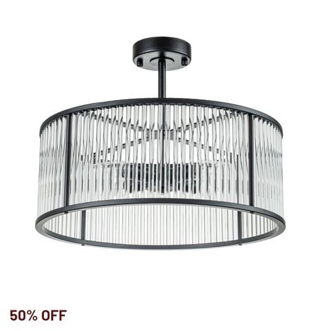 Farrah Flush Mount - Black