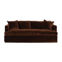 Chocolate on sale velvet couch