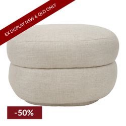 Aurora Foot Stool - Natural Linen