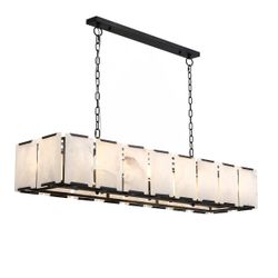 Florence Alabaster Pendant - Linear Black - OUTLET NSW & VIC