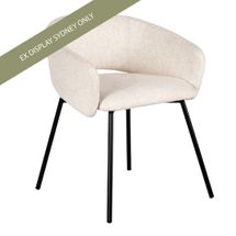 Delta Dining Chair - Natural Tweed - OUTLET NSW