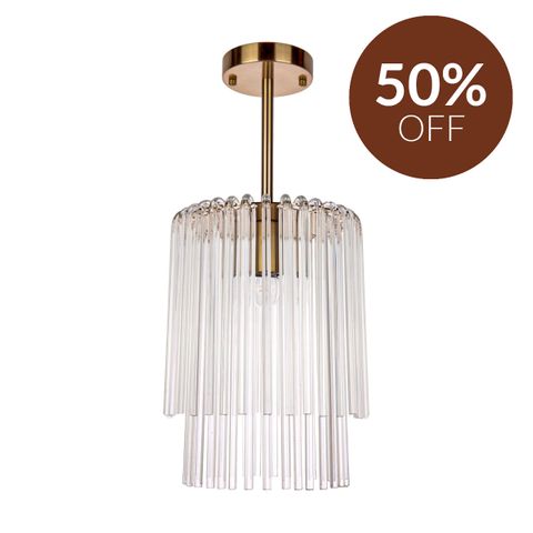 Zara Pendant - Petite Brass