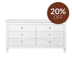 Plantation 6 Drawer Chest - White