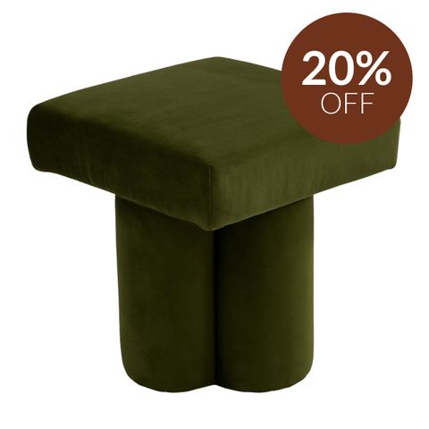 Ace Stool - Olive Velvet