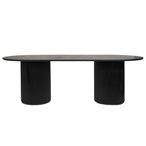 Arlo Oval Dining Table - 2.4m Black