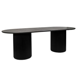 Arlo Oval Dining Table - 2.4m Black