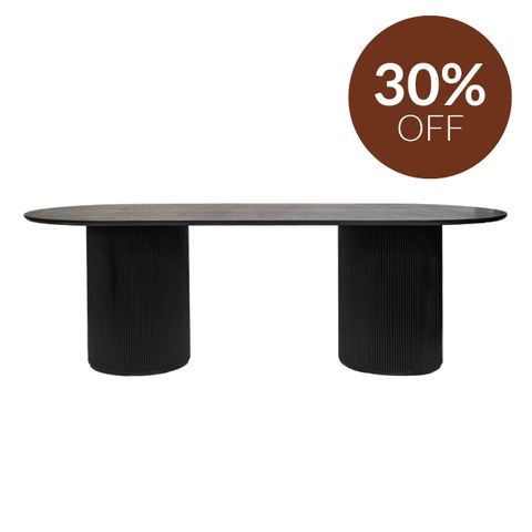 Arlo Oval Dining Table - 2.4m Black