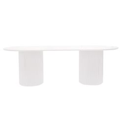 Arlo Oval Dining Table - 2.4m White