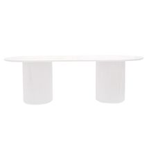 Arlo Oval Dining Table - 2.4m White