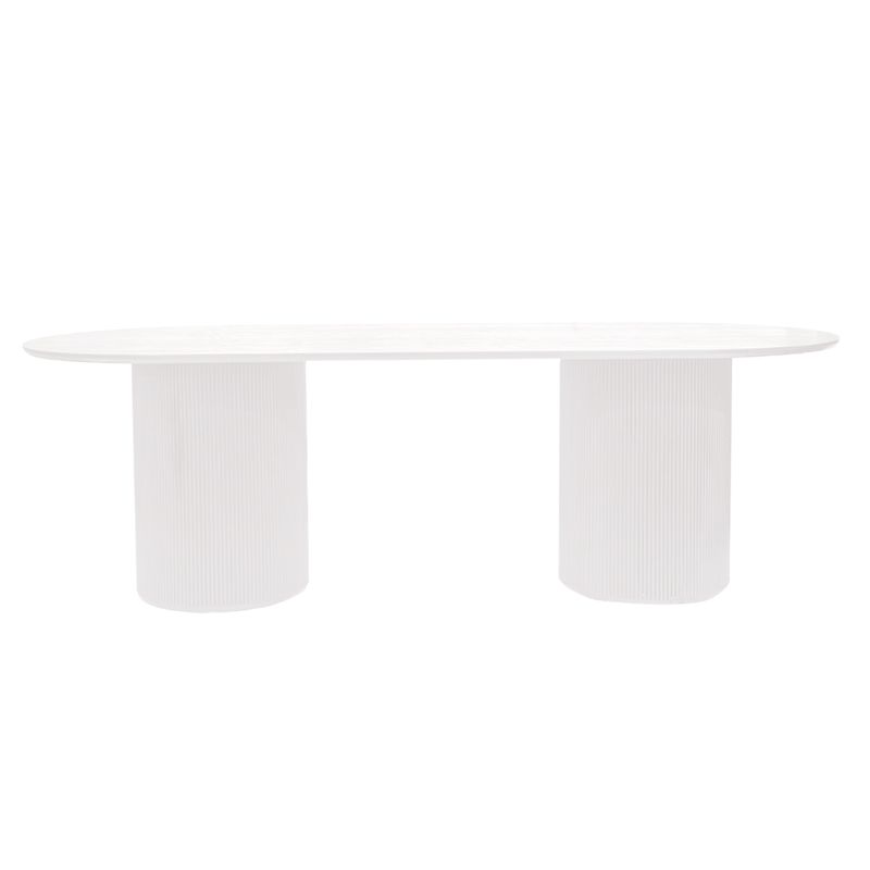 Arlo Oval Dining Table - 2.4m White