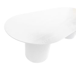 Arlo Oval Dining Table - 2.4m White