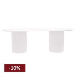 Arlo Oval Dining Table - 2.4m White