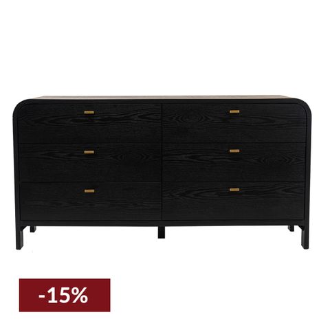 Chisholm 6 Drawer Chest - Black