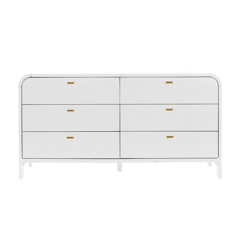 Chisholm Oak 6 Drawer Chest - White