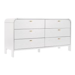 Chisholm Oak 6 Drawer Chest - White