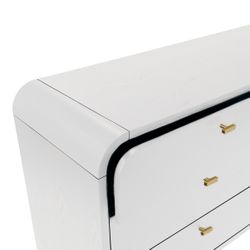 Chisholm Oak 6 Drawer Chest - White