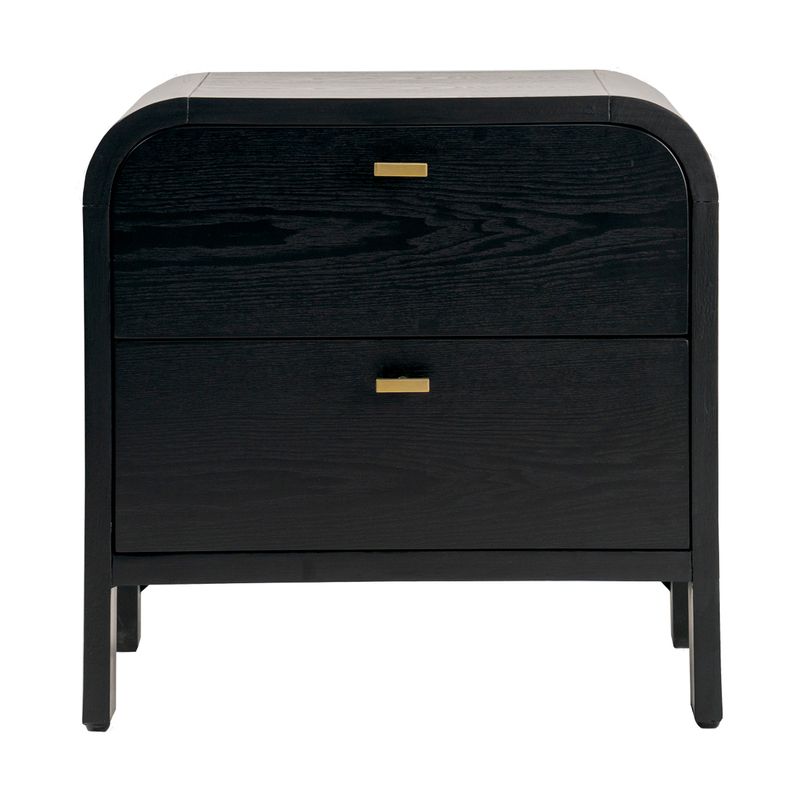 Chisholm Oak Bedside Table - Black