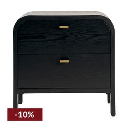 Chisholm Bedside Table - Black