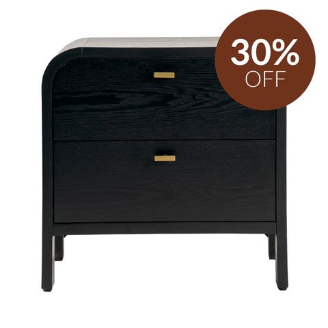 Chisholm Bedside Table - Black