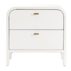 Chisholm Oak Bedside Table - White